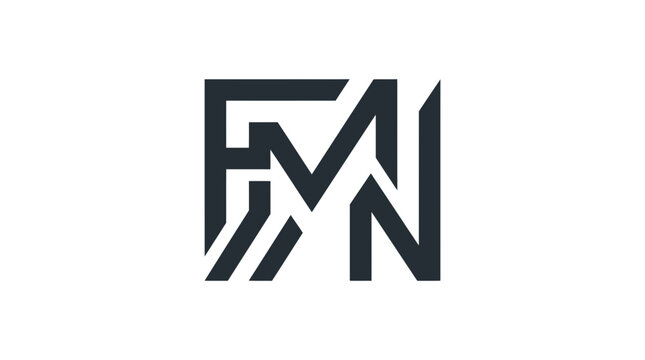Modern FM N Monogram Logo Design