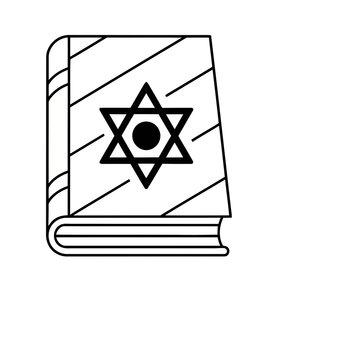 Book with Star of David icon