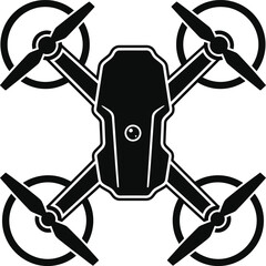 Fototapeta premium WebQuadcopter Drone With Camera Aerial Photography Technology Vector Icon