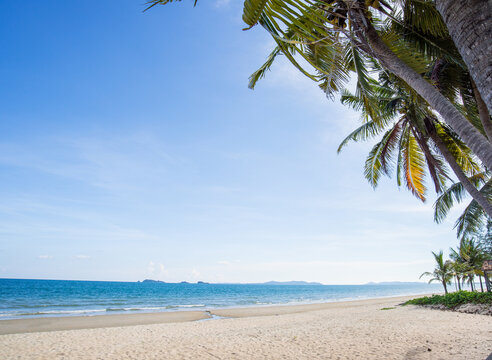 Beautiful sea summer ,Sand beach background