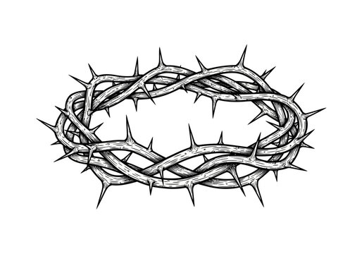 Crown of Thorns Illustration - Symbol of Suffering, Sacrifice, and Redemption