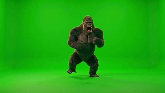 Gorilla Exaggerated Angry T-Rex Arms Meme Dance, Funny Dinosaur Pantomime.
