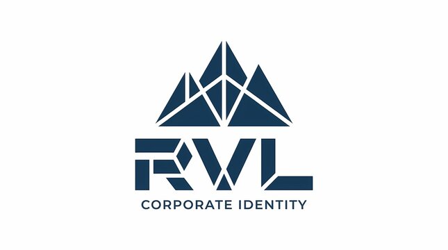 RVL letter logo. RVL Nature logo design for entrepreneur and business. RVL Mountain logo, made by Ai
