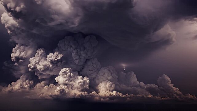 Dramatic Billowing Dark Storm Clouds in a Moody Sky