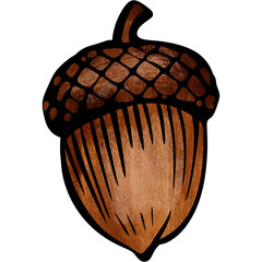 acorn vector illustration © khalwa