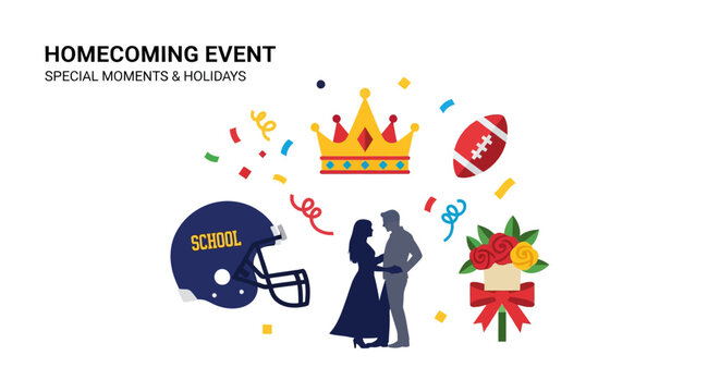 Homecoming Dance Event School Celebration.