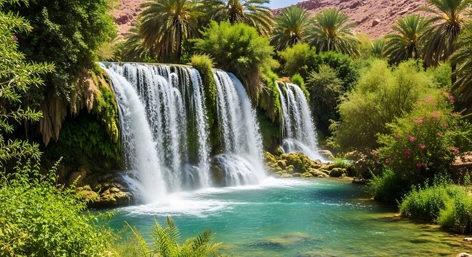 Cascades of ouzoud waterfalls in morocco