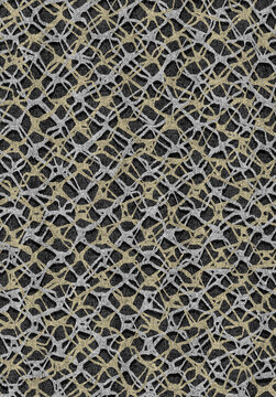 Seamless abstract background with an organic white and beige net pattern on black