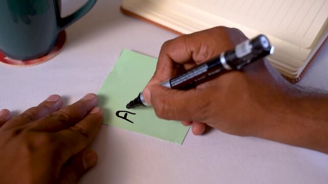 Action Success Planning Note,
Action Step Yellow Sticky Note