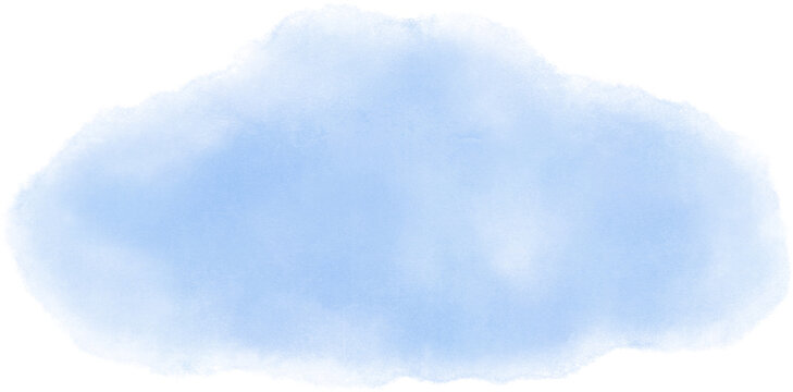 Soft Blue Watercolor Blur Shape Transparent PNG Pastel Copy Space Element