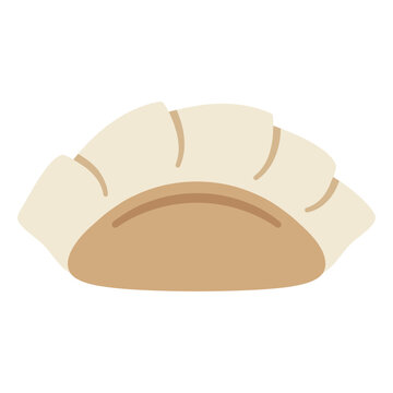 Empanada Illustration Containing baked pastry, stuffed turnover, savory snack, and flat illustration. Flat illustration