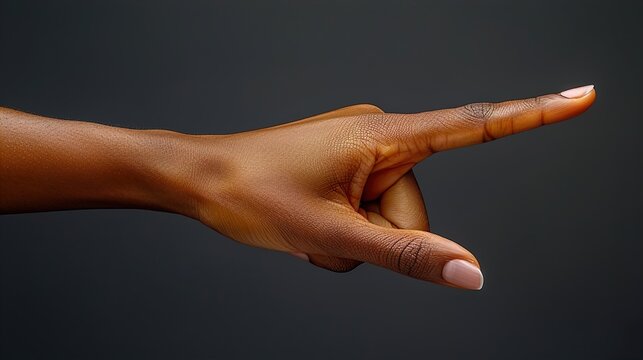 Human Finger Close Up Isolated on White Background High Resolution Photography