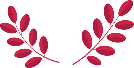 Cottagecore floral vector element set with flat design poppy rose marigold and eucalyptus leaf clipart © Siddika