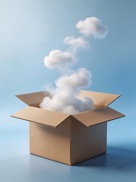 Clouds in a cardboard box