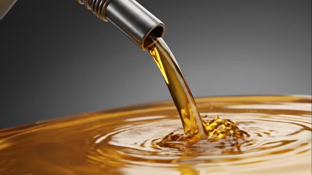 Golden liquid oil pouring from metallic fuel pump nozzle highlighting global energy crisis high. Crude oil gasoline diesel fuel energy. market stock investment chart, cost inflation recession
