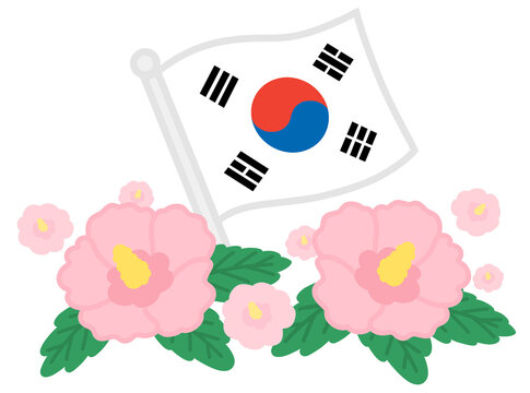south korea flag illustration