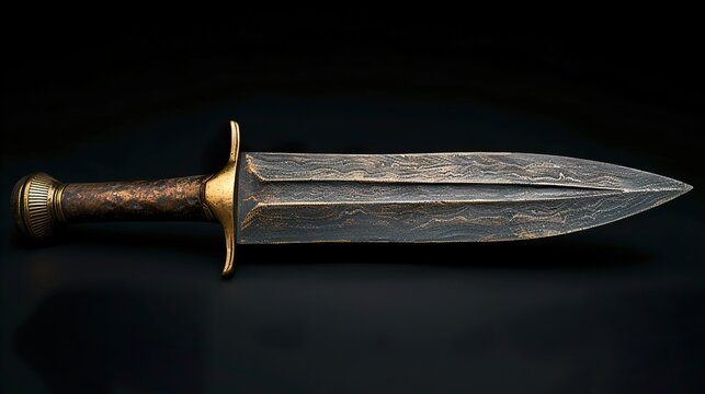 American Traditional style tattoo of a straight dagger. sword tattoo design  