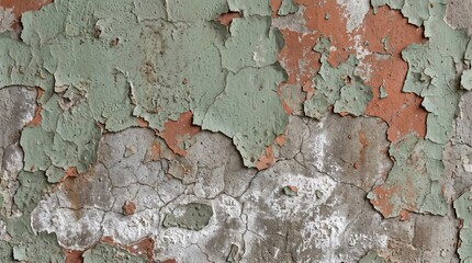 Fototapeta premium Peeling paint layers on a concrete wall.
