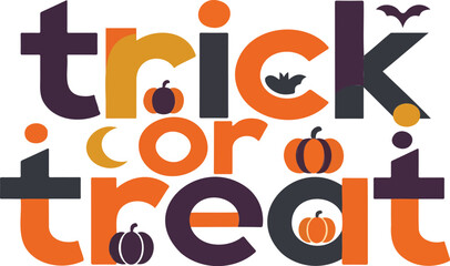 Trick or treat Halloween typography vector design © PoremolChandra