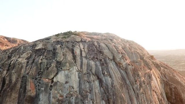 Aerial view of Domboshawa Mountain in Harare, Zimbabwe