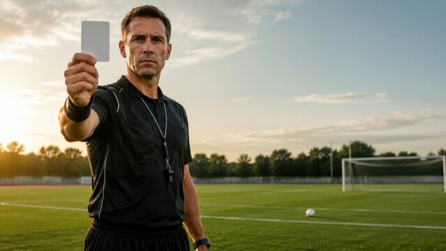 Football Referee Showing Red Card