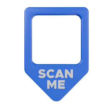 ​3D Scan Me Frame Icon for QR Code Reader and Digital Marketing Concept