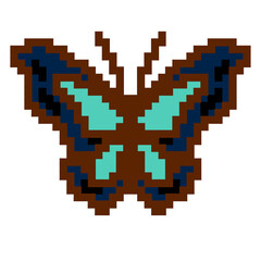 Fototapeta premium Butterfly pixel art 