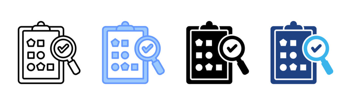 Random Sampling icon set multiple style collection