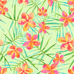 Vintage tropical botanical seamless pattern © AineGing