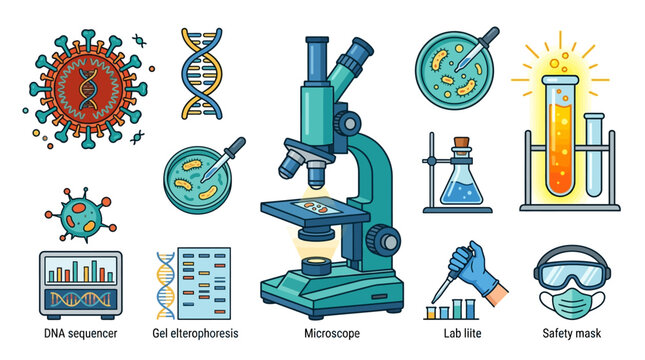 Set of Vector Robot Pixel Cartoon Icons for Design with Business Music Art People Symbols and Machine Illustration Collection