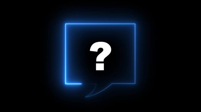 Question mark symbol for FAQ, information, problem and solution concepts. Quiz, test, survey, interrogation, support, knowledge, decision. Minimalist design with icon cutout paper and blue background