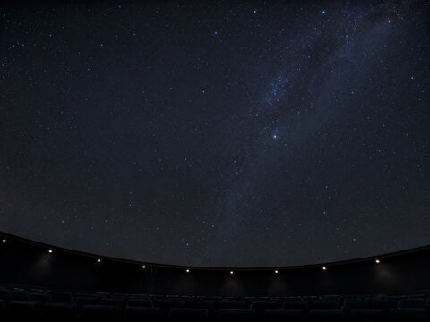 Milky Way projection inside a planetarium auditorium