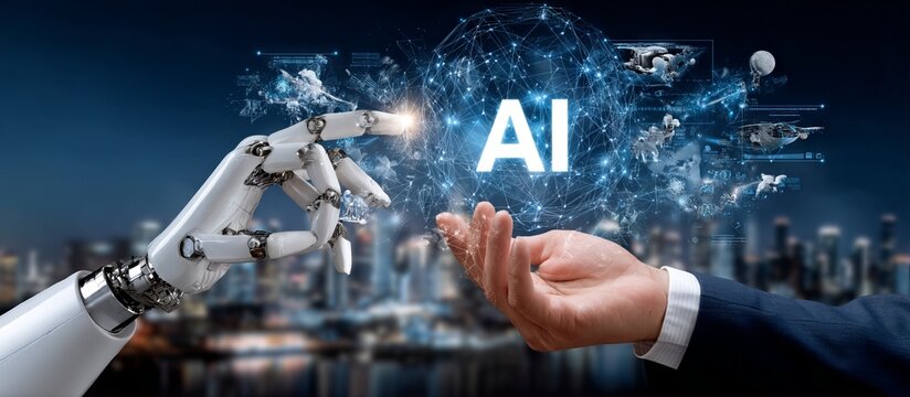 Digital. Technology. Artificial Intelligence Interaction.
