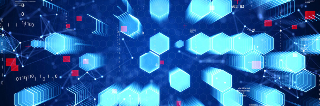 デジタルネットワーク。DX、AI、IT、テクノロジー、科学、データ、サイバー、未来、背景、BG