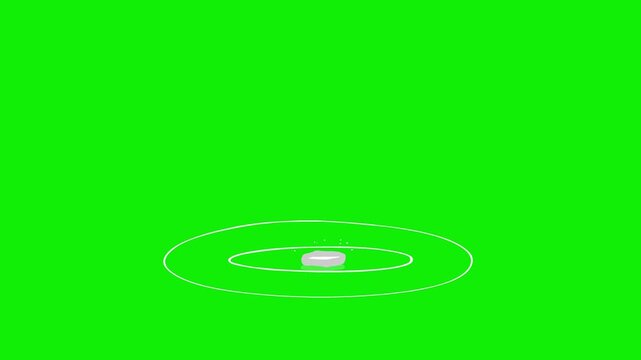 drop of water animation on green screen