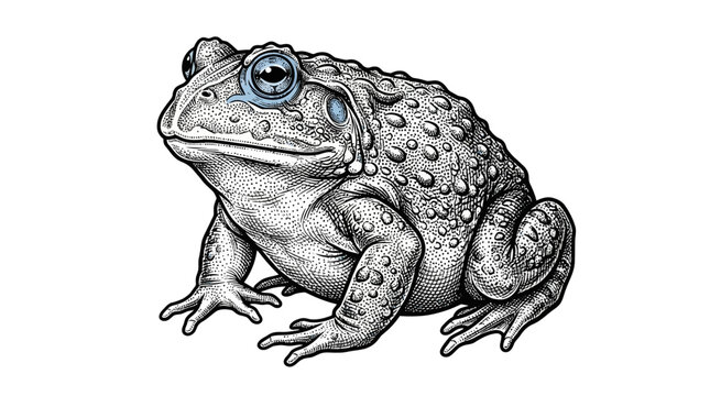 A large toad sitting down.