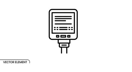 Digital Handheld Device Screen Outline Icon © Mi