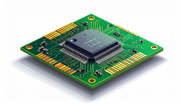 Microprocessor on Green Circuit Board for Technology