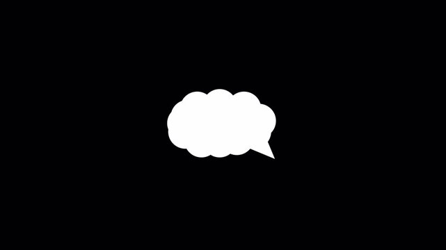 Animated speech bubble pack on transparent background