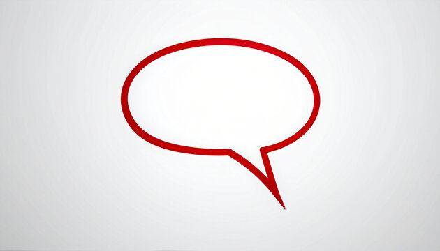 Empty Speech Bubble Illustration for Communication Design
