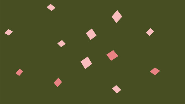 Floating pink geometric diamonds on dark background. Abstract 3D shapes for modern design and tech visuals.