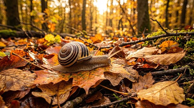 snail on a leaf