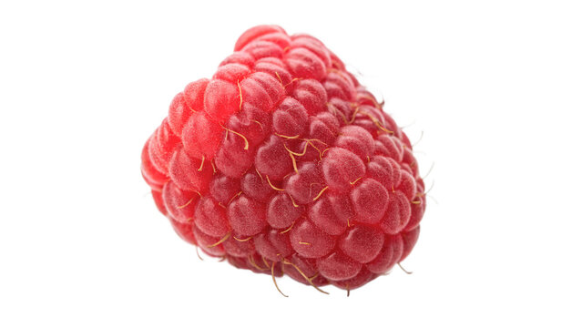 Fresh ripe red raspberry fruit berry isolated on transparent background