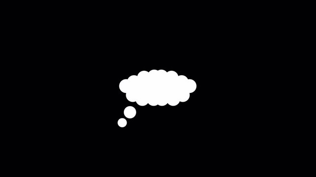 Animated speech bubble pack on transparent background