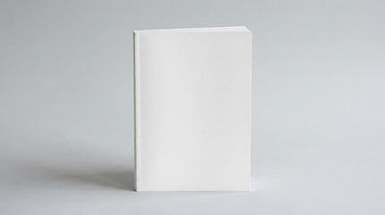 Blank white book cover standing upright for design mockup. magazine mockup psd