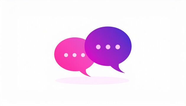 Colorful Speech Bubbles Icon for Communication and Messaging