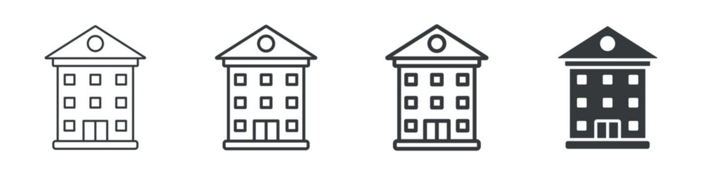 Hotel Different Icon Set Simple Style Collection 