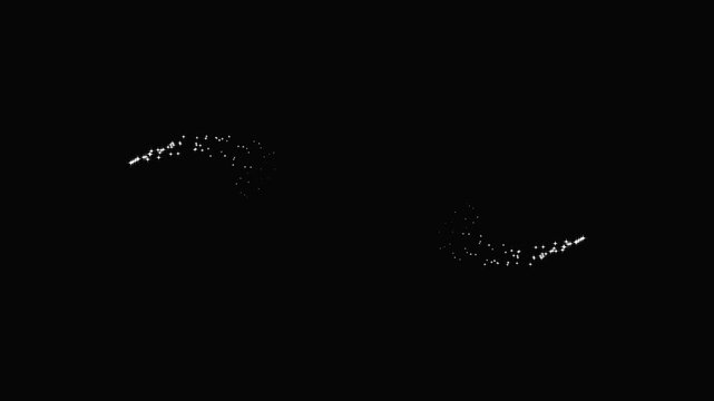 Glowing sparkle particle effect, fairy dust glitter line, shimmering magic stars, white twinkle burst, elegant light animation, black background overlay,twinking glitter star animation