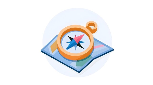 Map, Direction, Compass Icon (Stock Vector)