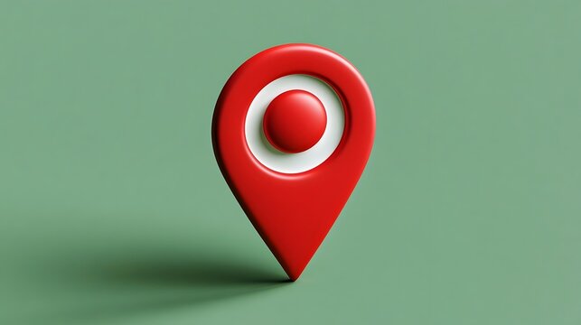 Map Pin, Pushpin Icon with Shadow (Stock Vector)